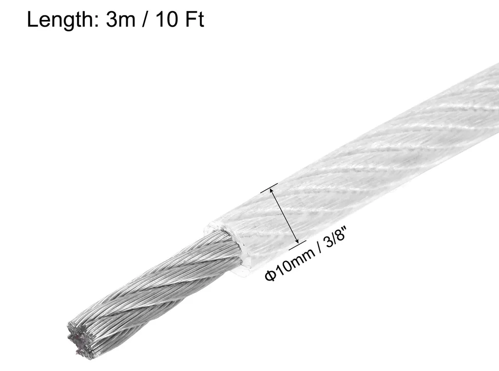 Câble de Tension en Acier 10mm avec Gaine de Protection et Manchons M10