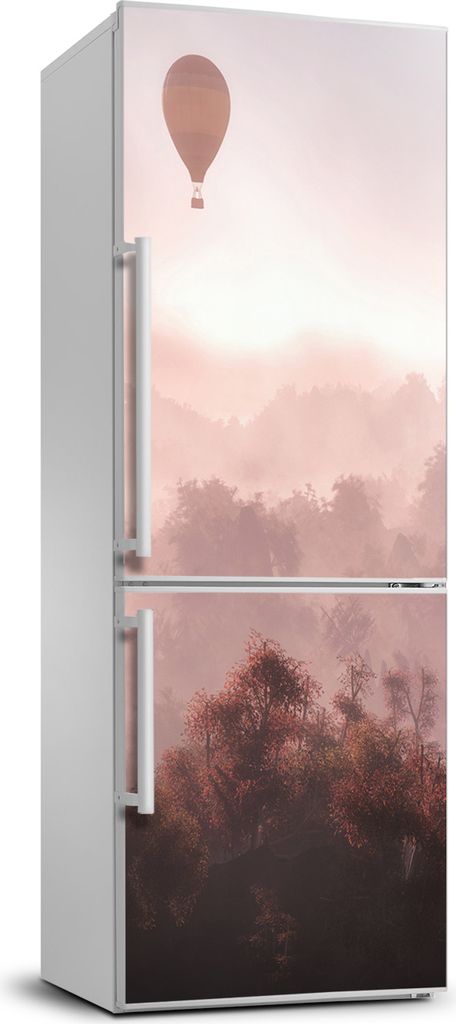 Tulup Kühlschrankdekoration - 70x190 cm - Aufkleber auf dem Kühlschrank - Fliegende Ballon Wald