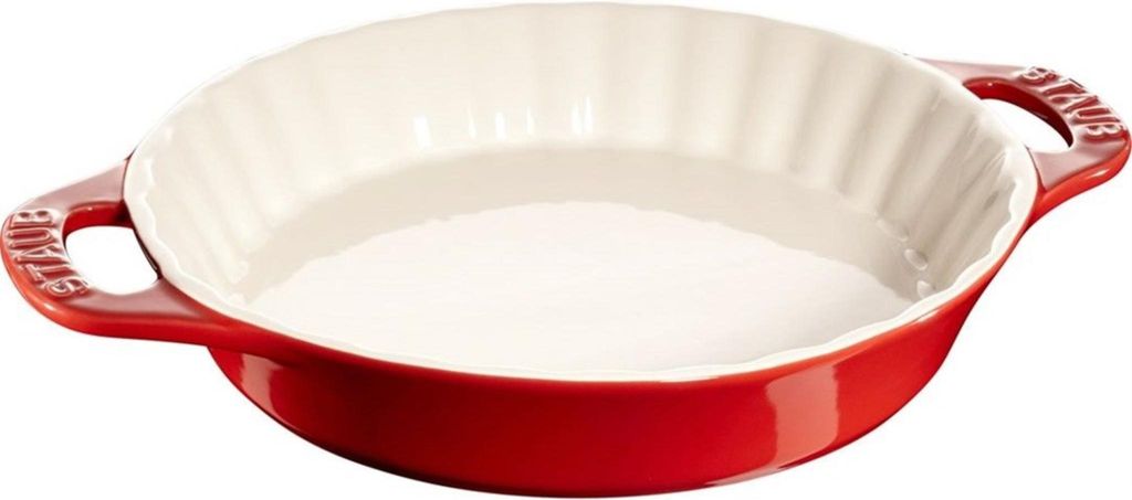 Staub Ceramic Tarte-Form Geschenkkarton 35,6 x 5,2 x 28 cm, Ø 28 cm rund Kirschrot