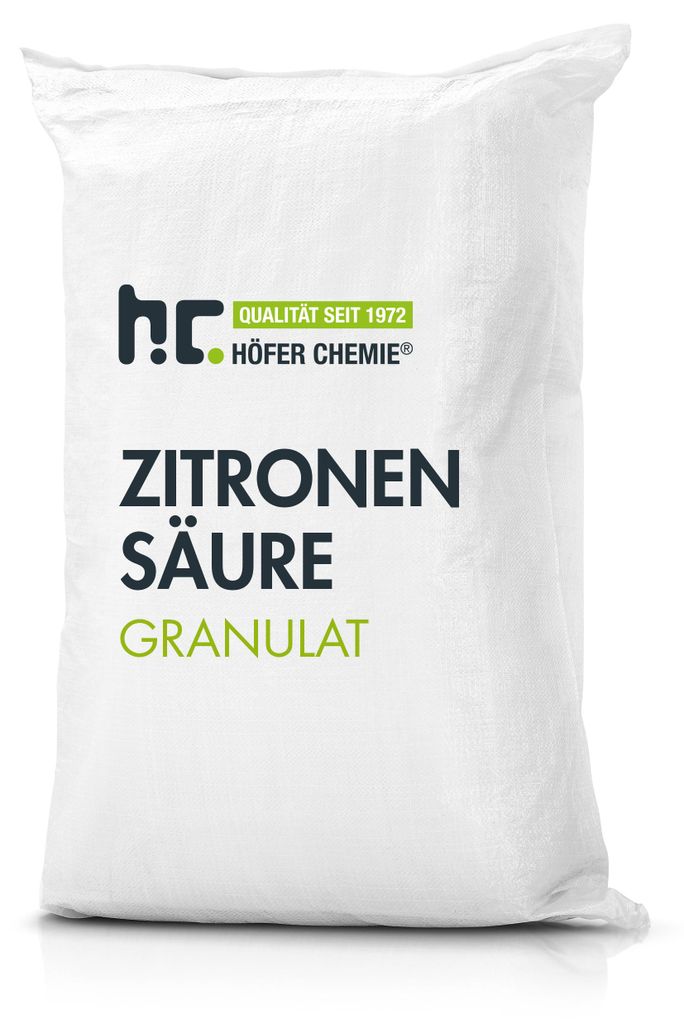 25 kg Zitronensäure Granulat in Lebensmittelqualität Produktbild 