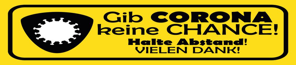 vianmo Holzschild 10x46 cm Gib Corona keine Chance. Halte Abstand