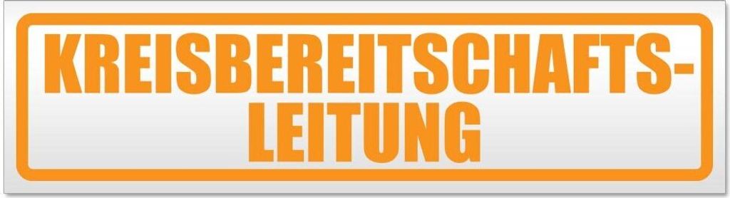 Kiwistar Kreisbereitschaftsleitung Magnetschild Schild magnetisch - 60cm Orange - Magnetfolie für Auto PKW Kfz