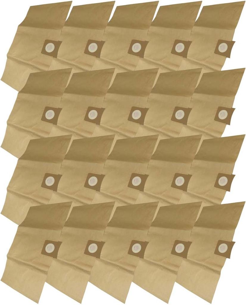 10 Industrie-Staubsaugerbeutel Heavy-Duty aus stabilem Filterpapier - robuste Papierbeutel für Gewerbe, Baustelle & Haushalt - passgenau, reißfes...