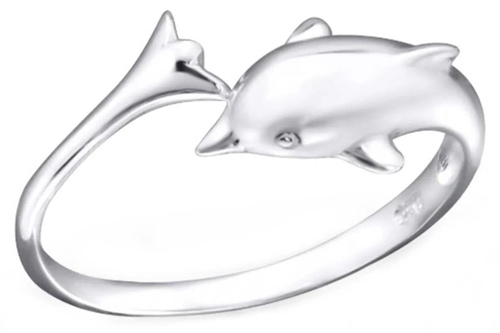 Schicker eleganter Zehenring Zehring Motiv Delfin 925 Produktbild 