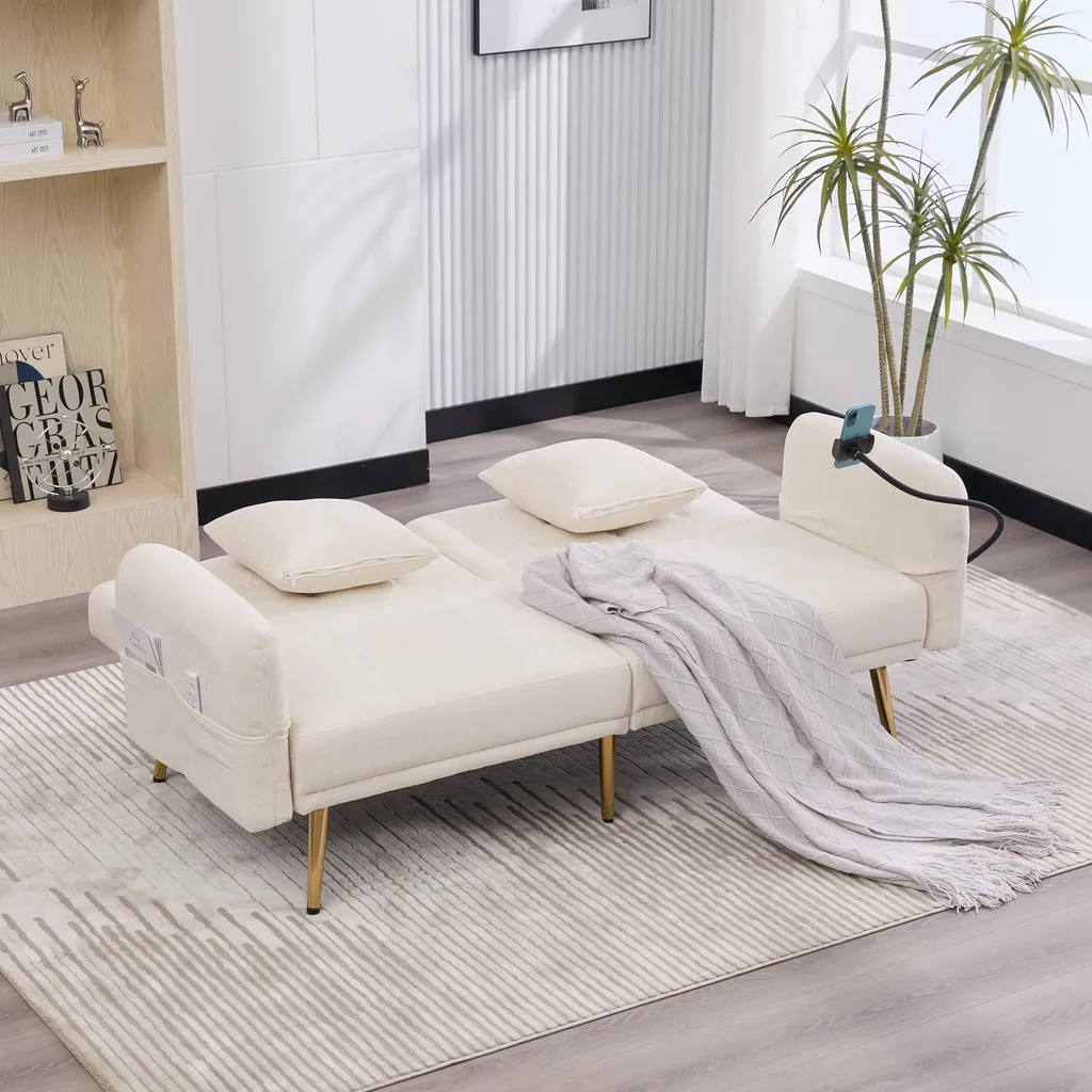 Canapé-lit gain de place pour optimiser une chambre d'amis