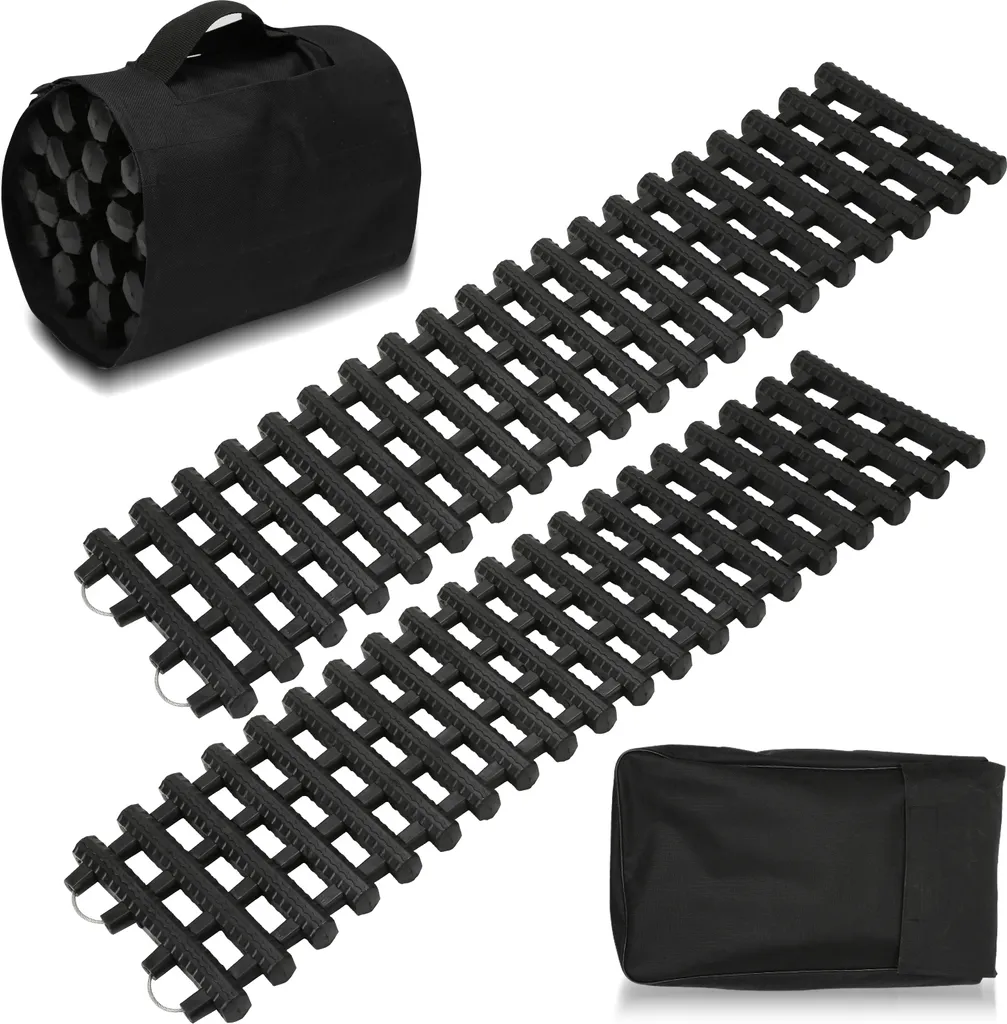 Aide au Démarrage Neige pour Voiture - 2x Rail de Traction 80cm Pneus