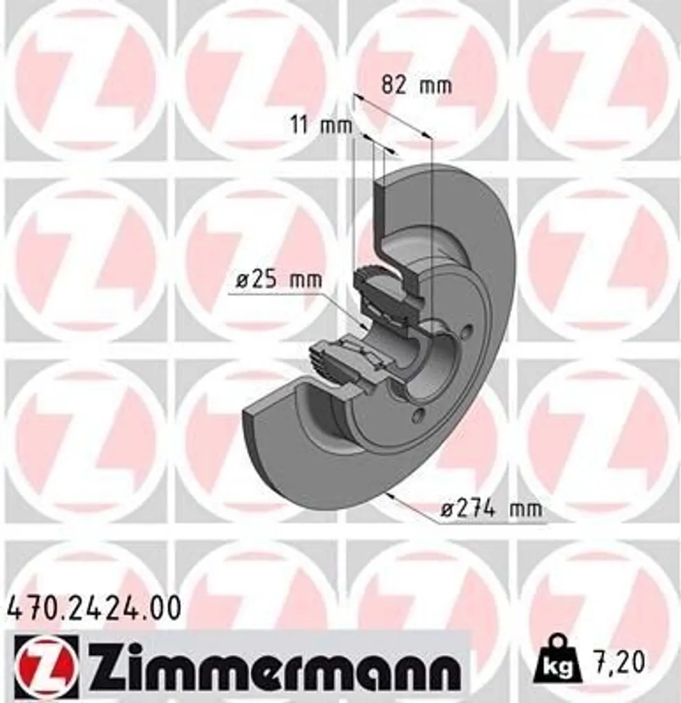 Disque de frein contre les vibrations Renault Megane I et Scenic I 470