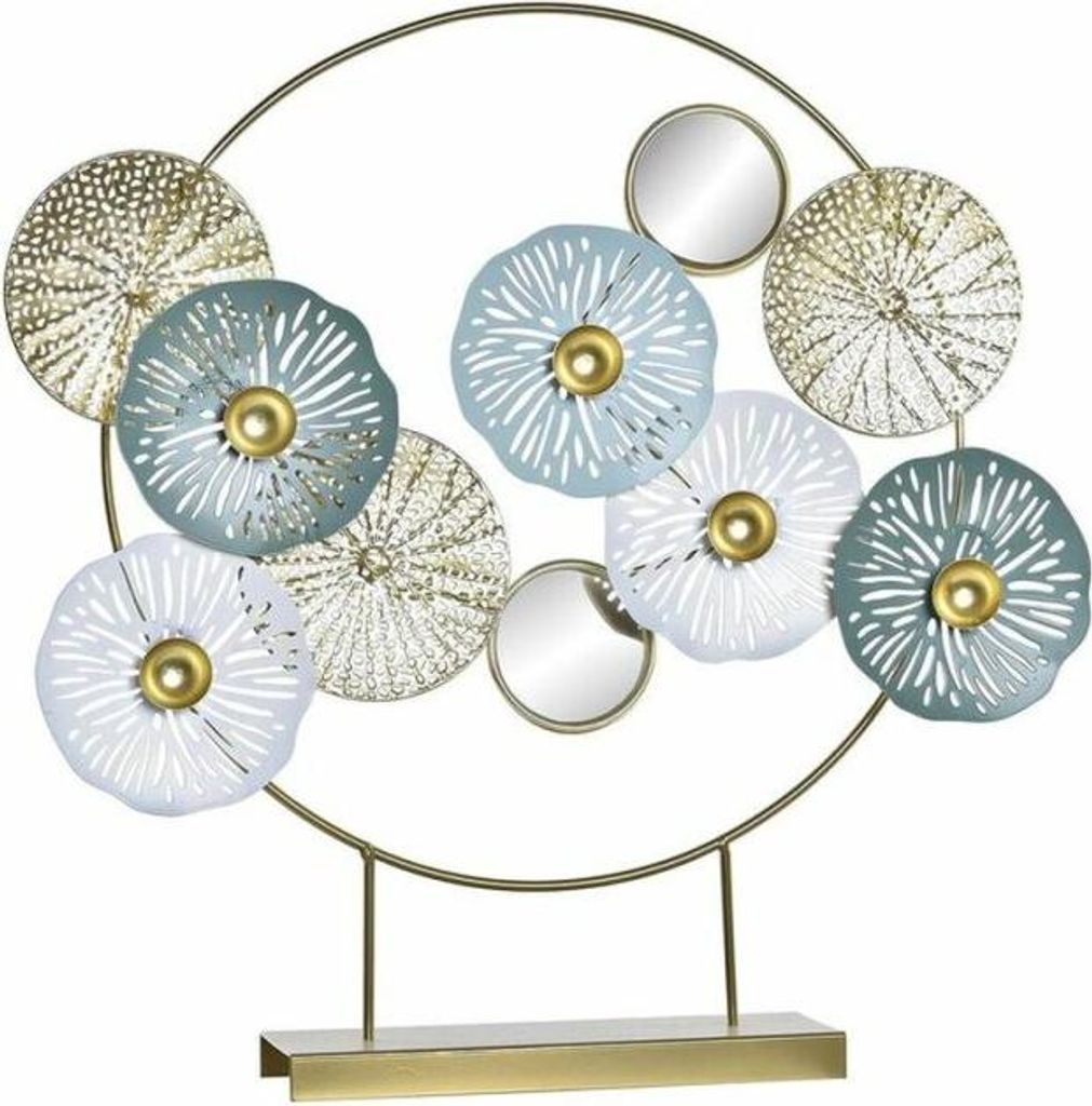 Deko-Figur DKD Home Decor Spiegel Gold Metall grün Orientalisch (44 x 8 x 46 cm)