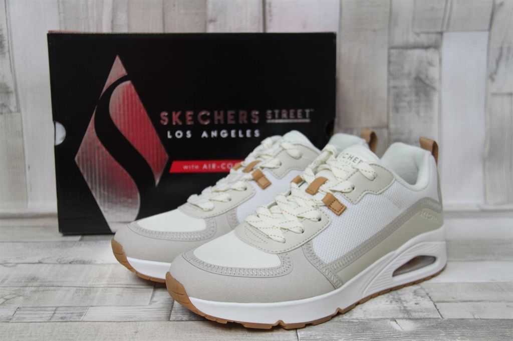 Skechers Herren Sportschuhe 183010-OFWT Uno Layover beige r. 45