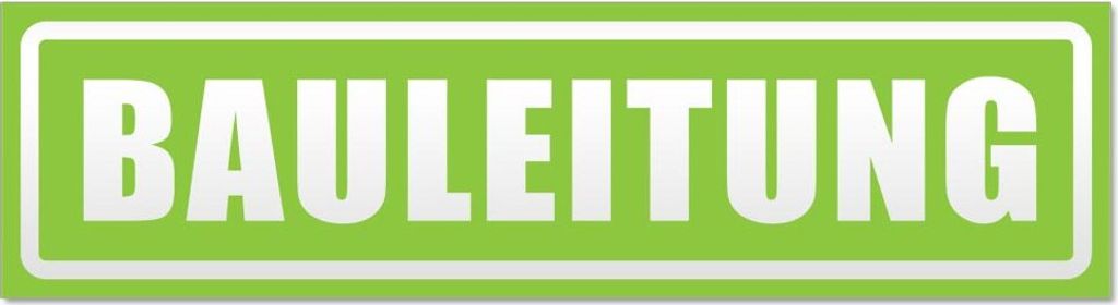 Bauleitung invertiert Magnetschild Schild magnetisch