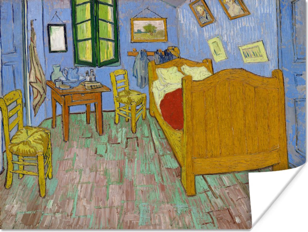 MuchoWow Poster Schlafzimmer in Arles - Vincent van Gogh 120x90 cm - Wandbild