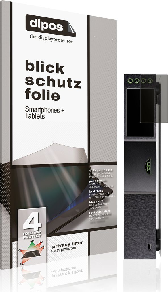 Blickschutzfolie für Naim NDX 1 matt Schutzfolie Folie Display Schutz dipos