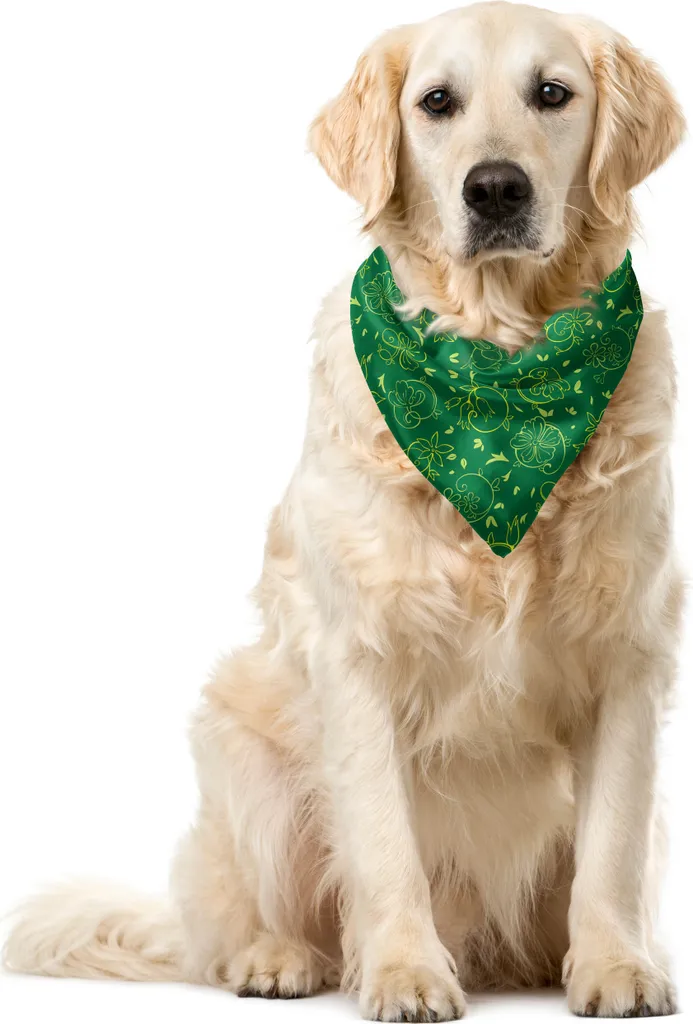 ABAKUHAUS Bandana Pet Art Naturale - Foulard Cani Gatti 40x40 Giallo