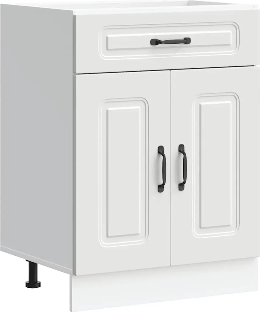 vidaXL Base da Cucina Kalmar Bianca in Legno - Mobile Salvaspazio
