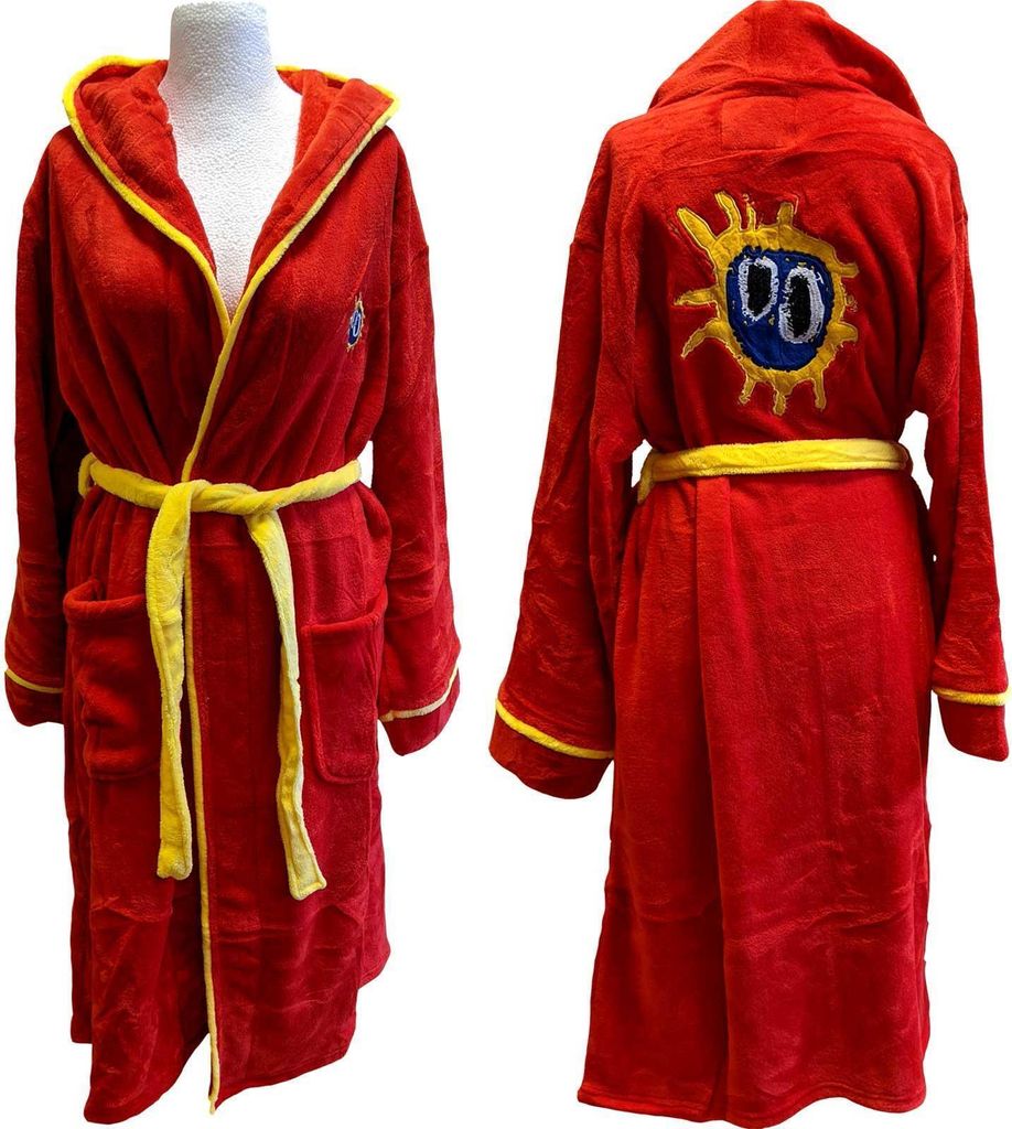 Primal Scream - "Screamadelica" Morgenmantel für Herren/Damen Uni RO3214 (L - XL) (Rot/Gelb)