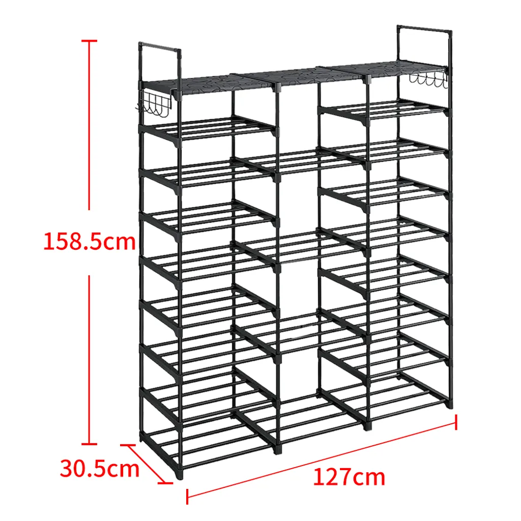 Fini le désordre : Étagère à chaussures 9 niveaux compacte et robuste - 2