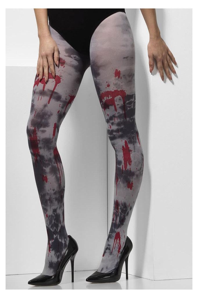 Blutige Zombie Strumpfhose als Kostümzubehör für Damen Produktbild 