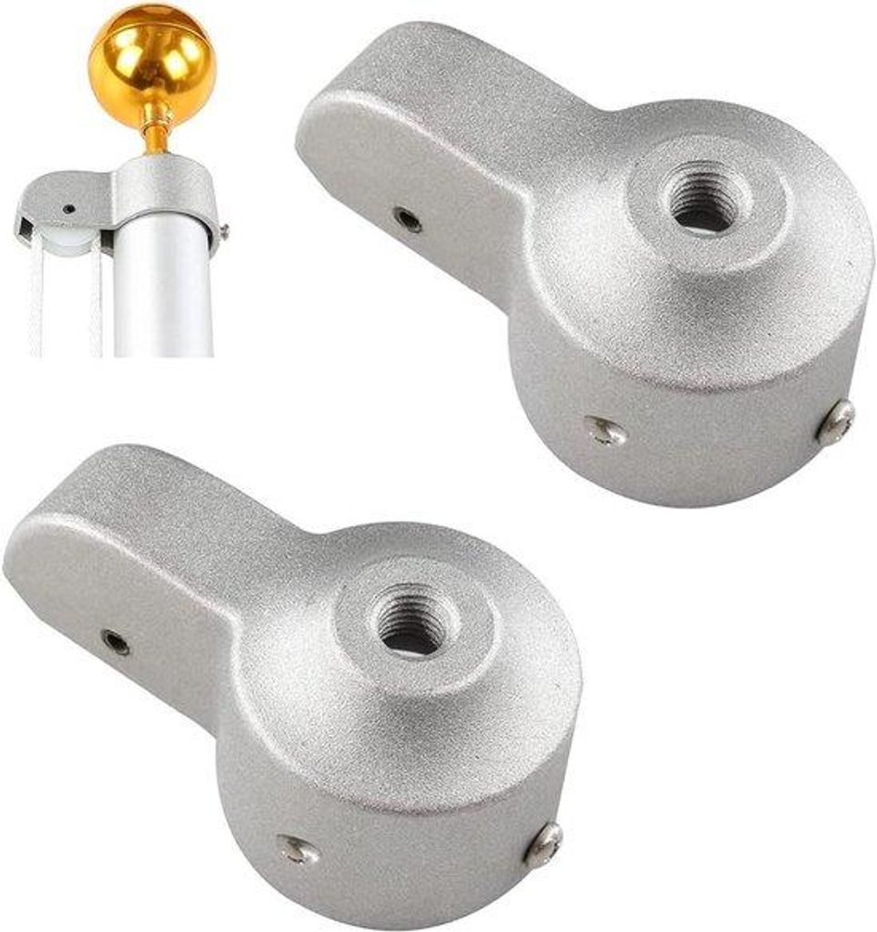 Aluminium Flaggenmast Zubehör 2-teilig Produktbild 