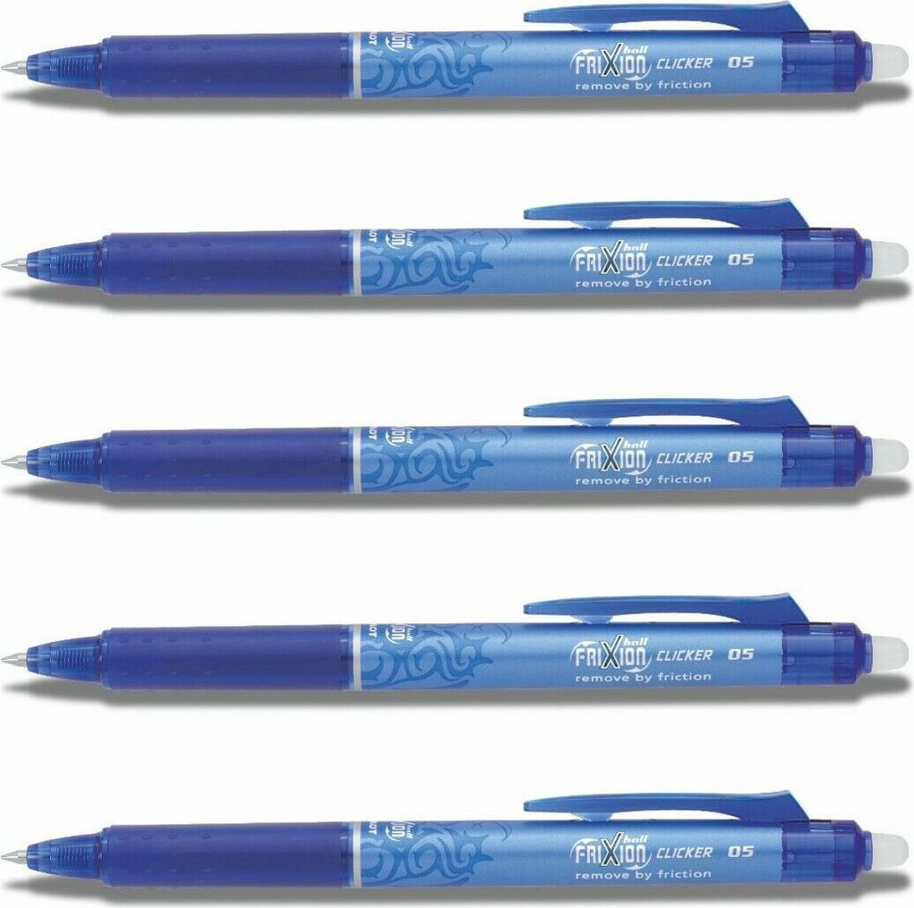 Pilot Frixion Clicker 0.5 Tintenroller blau 5er-Set