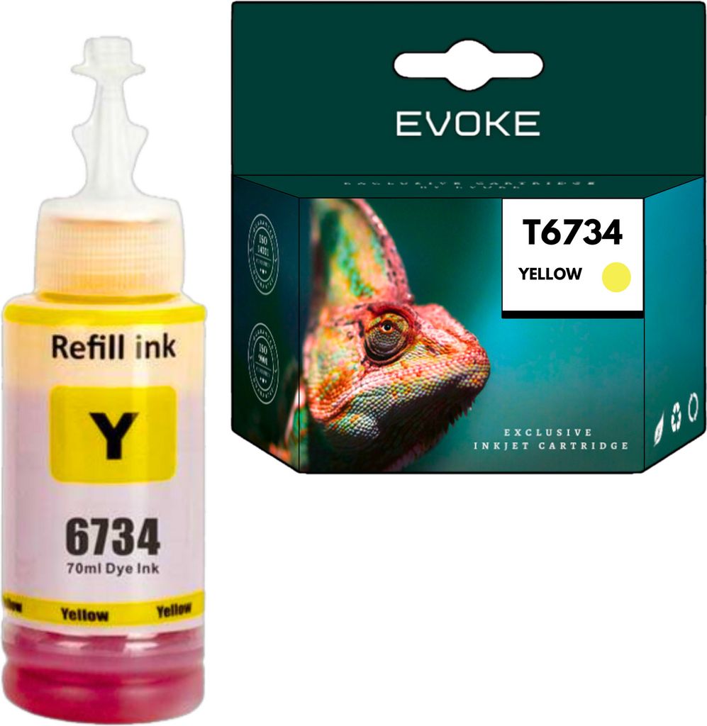 Patrone für Epson T6734 Gelb T6734Y ️️ ECOTANK L800 L805 L810 L850 L1800 ️