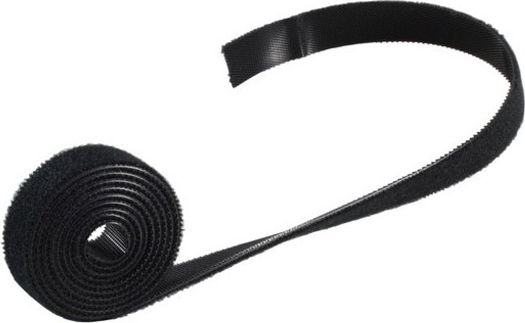 Klettverschlussband 19mm, schwarz, 1m