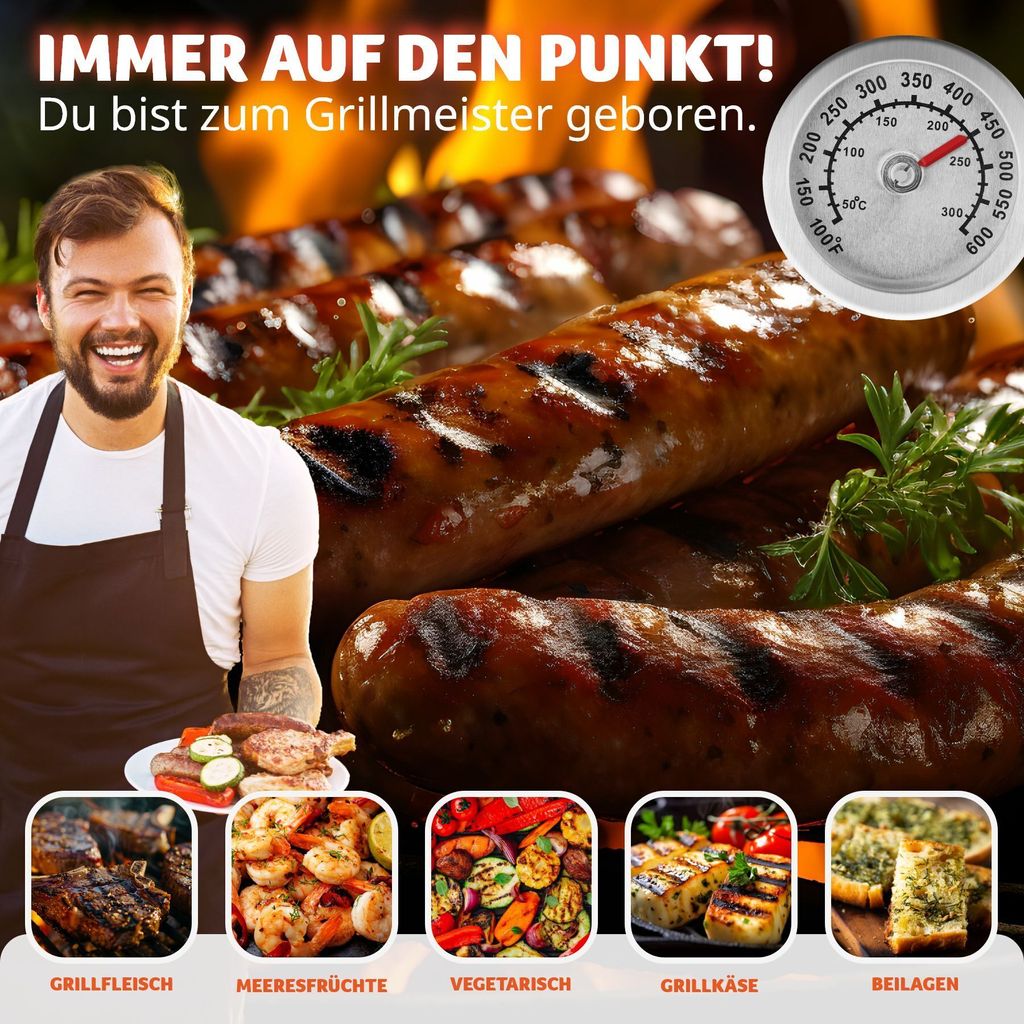 Holzkohlegrill 115 x 67 x 115 cm Produktbild 6