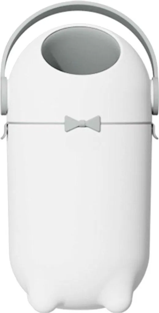 Poubelle à couches haut de gamme anti-odeurs - Finition Inox et Blanc