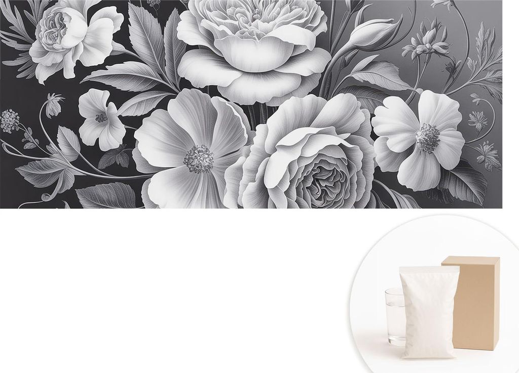 Fototapete - Wandbilder für Wohnzimmer - 208x146 cm - Dekorative Wandfolie - Modernes Design für Wanddekoration - Tapeten für Innenräume - Grau...
