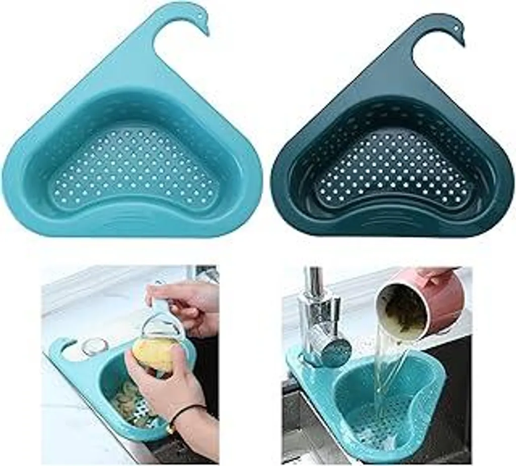 Set 2 Filtri Scarico Cucina Anti-Intasamento | Cestello a Rete Plastica