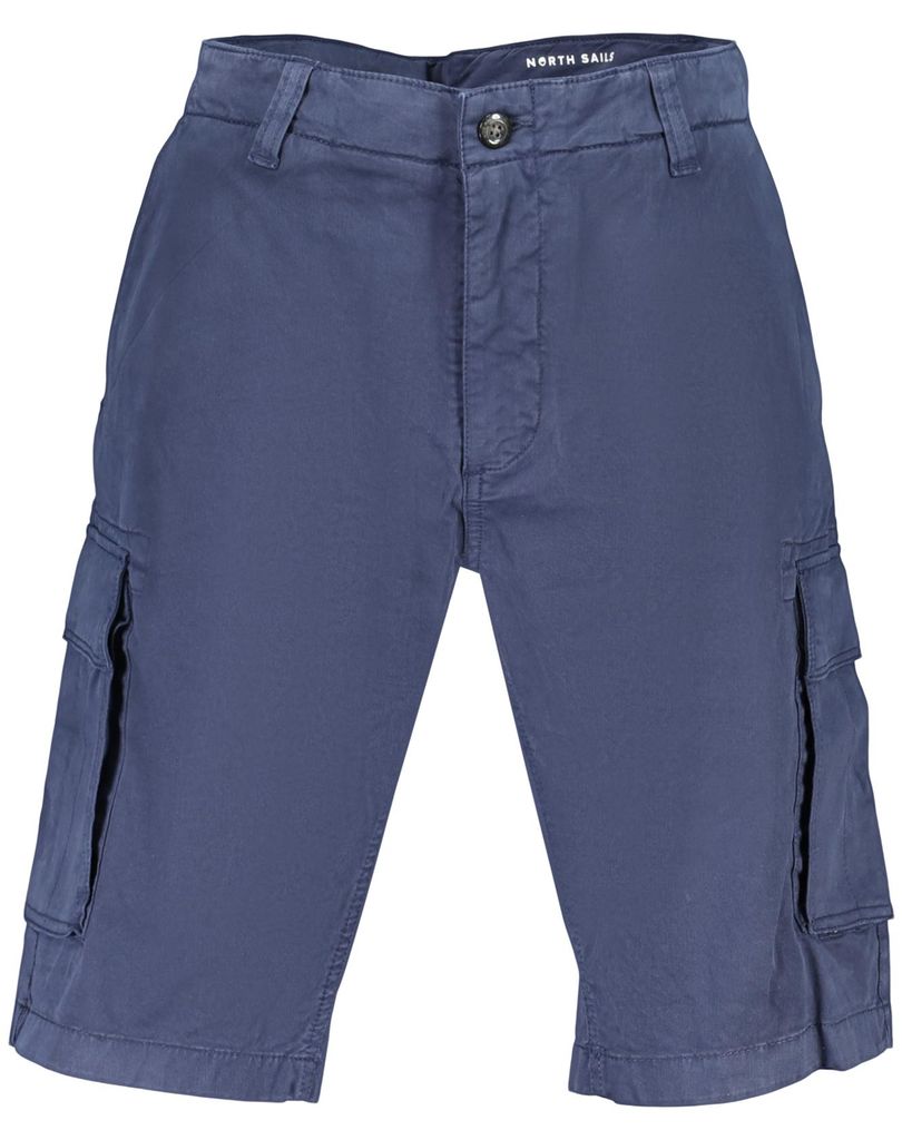 Umweltfreundliche blaue Herren Shorts mit 4 Taschen – Normale Passform