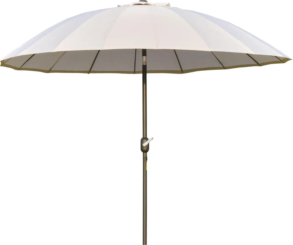 Parasol inclinable blanc Ø2,5 m avec manivelle haute précision extérieur - 2