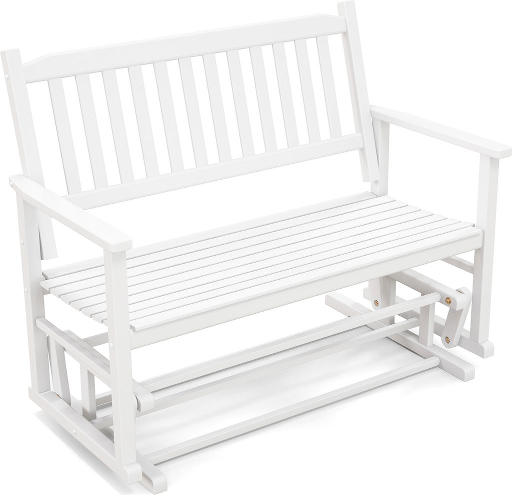 COSTWAY Banc de jardin 2 places à glissement doux, banc à Image du produit 