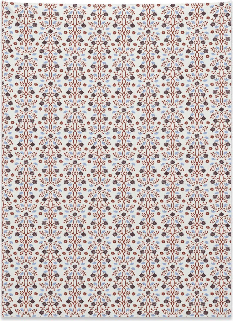 Abakuhaus Blumen Wandteppich, Herzförmige Blätter aus Weiches Mikrofaser Stoff Kein Verblassen Klare Farben Waschbar, 110 x 150 cm, Dunkle Taupe ...