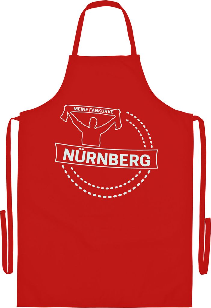 multifanshop Grillschürze - Nürnberg - Meine Fankurve, rot, Größe one size
