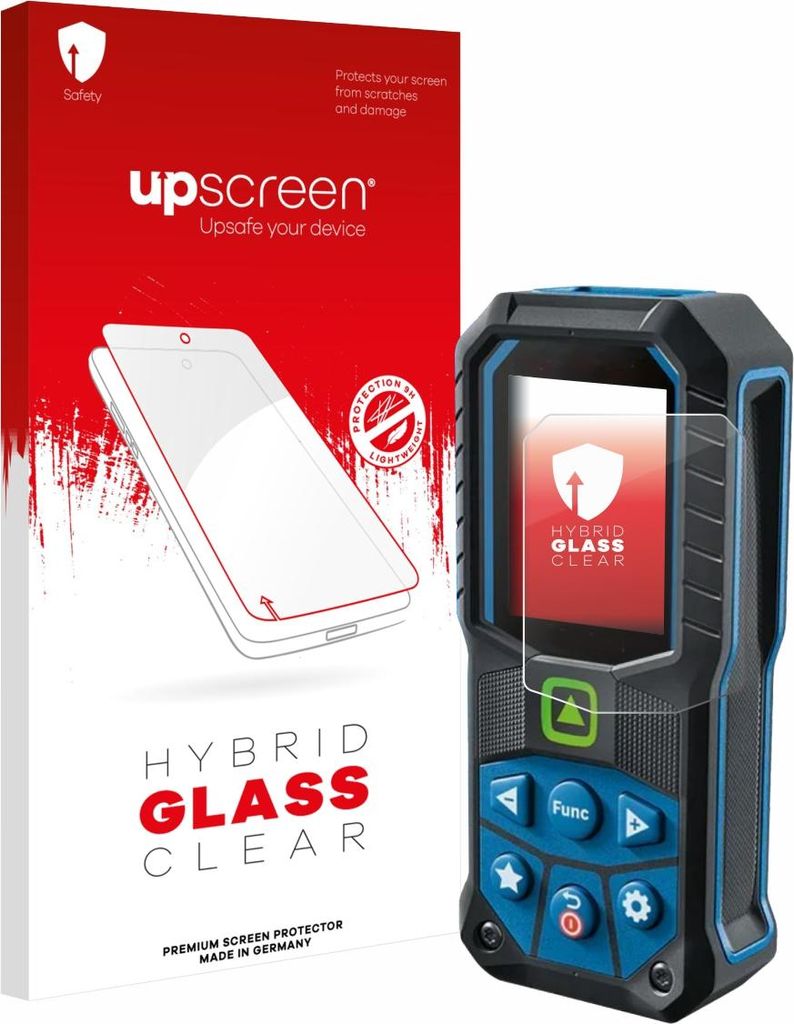 upscreen Schutzglas für Bosch GLM 50-23 Schutzfolie Panzer Folie Glas Display Schutz klar