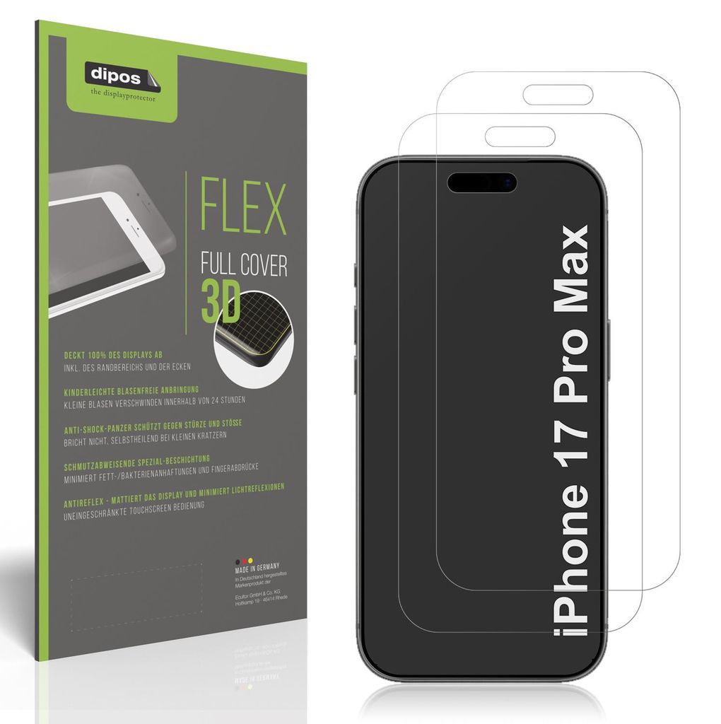 2x Pellicola protettiva opaca per Apple iPhone 17 Pro Max Immagine del prodotto 