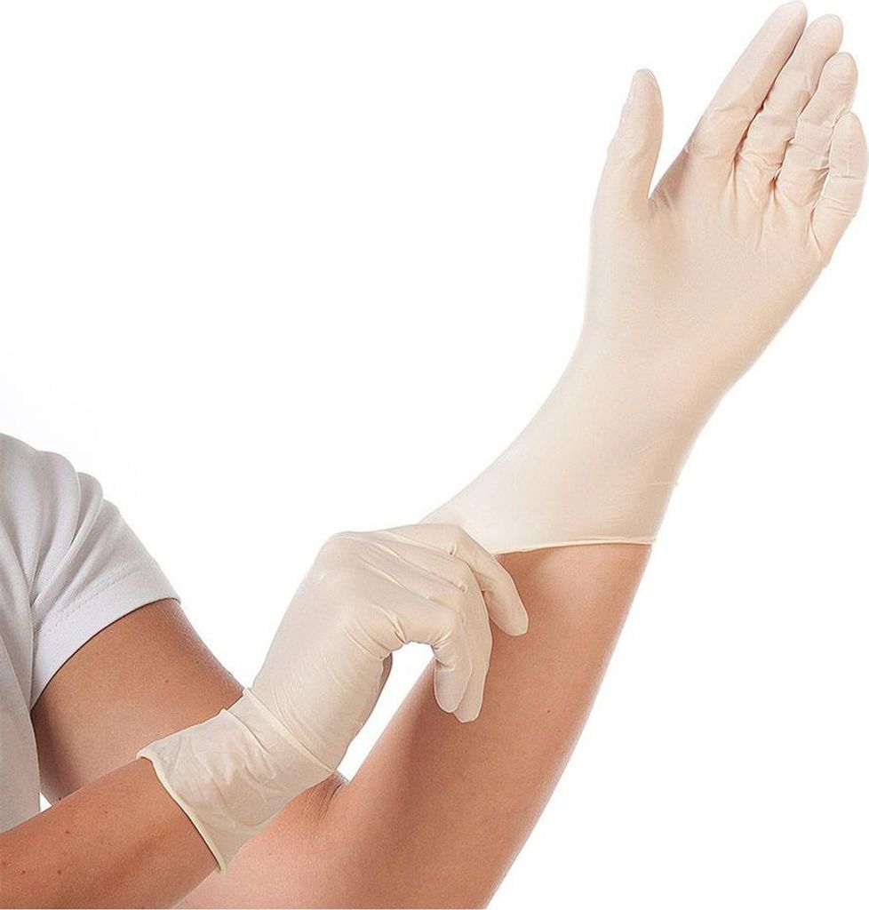 Latexové jednorázové rukavice Dönges, XL, bez pudru (100 Obrázek produktu 
