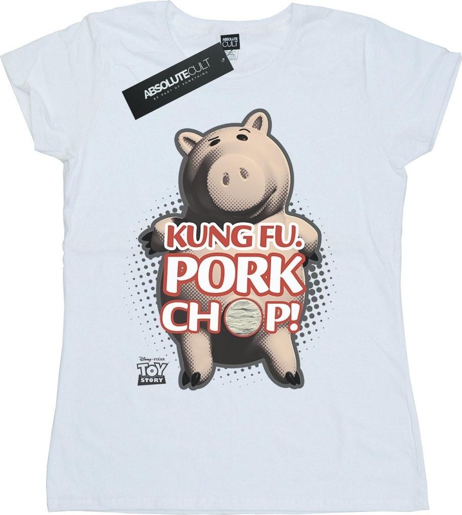 Disney - "Toy Story Kung Fu Pork Chop" T-Shirt für Damen BI44257 (M) (Weiß)