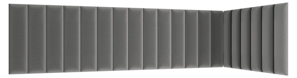 Set gepolsterter Paneele 210x90x60 VALERIO - grau Produktbild 