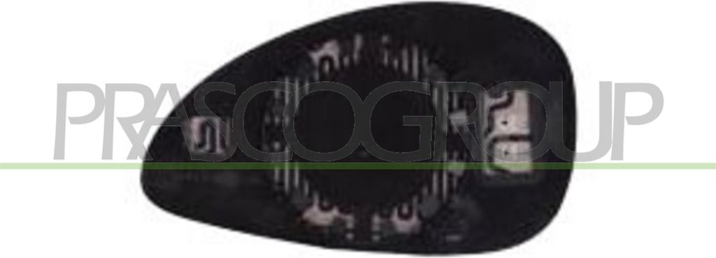 PRASCO Spiegelglas Außenspiegel Rechts für CITROËN C4 I (LC) Konvex CI4247503