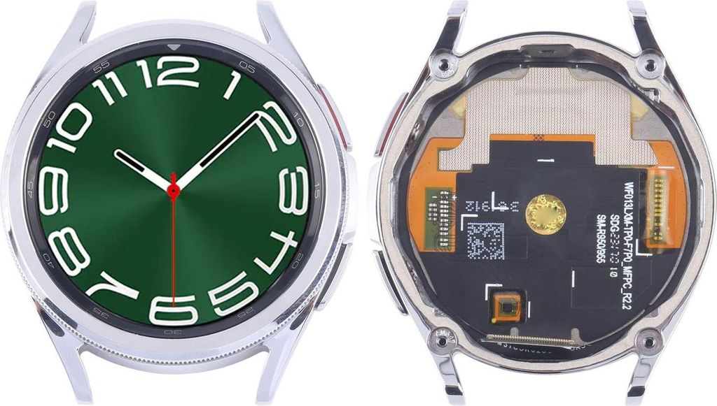 Für Samsung Galaxy Watch 6 Classic 43mm LCD Display mit Rahmen Ersatzteil Silber