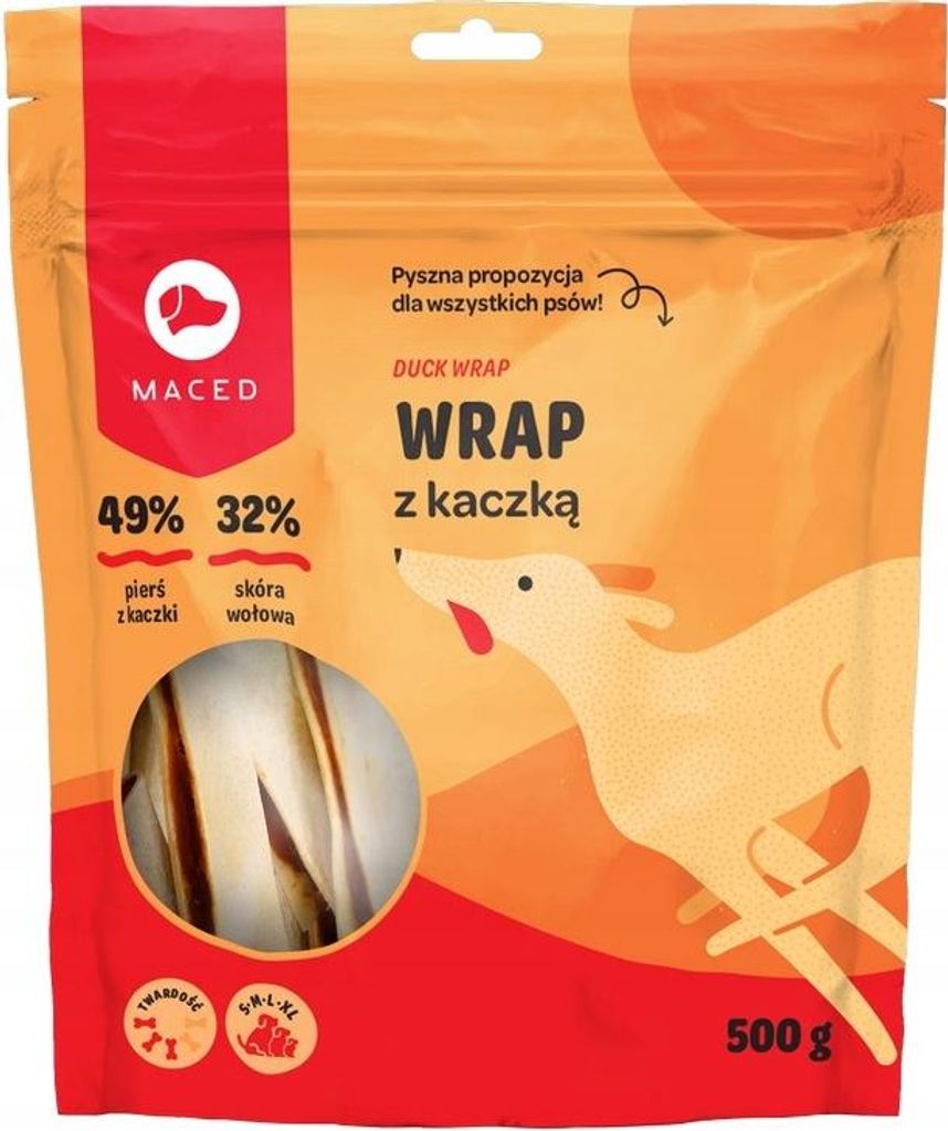 MACED HARDER WRAP mit Enten-Hundeleckerli 500 g