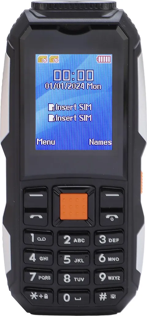 Téléphone portable senior facile à utiliser écran 1.77 pouces noir 2G
