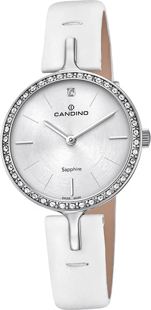 Montre Candino C4651/1 en Cuir Blanc : Confort et Style sans Compromis