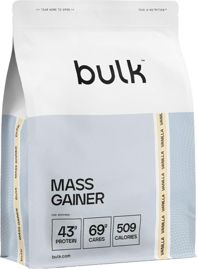 Bulk Mass Gainer (2500g) Vanilla - Gewichtszunahme - Ohne Produktbild 