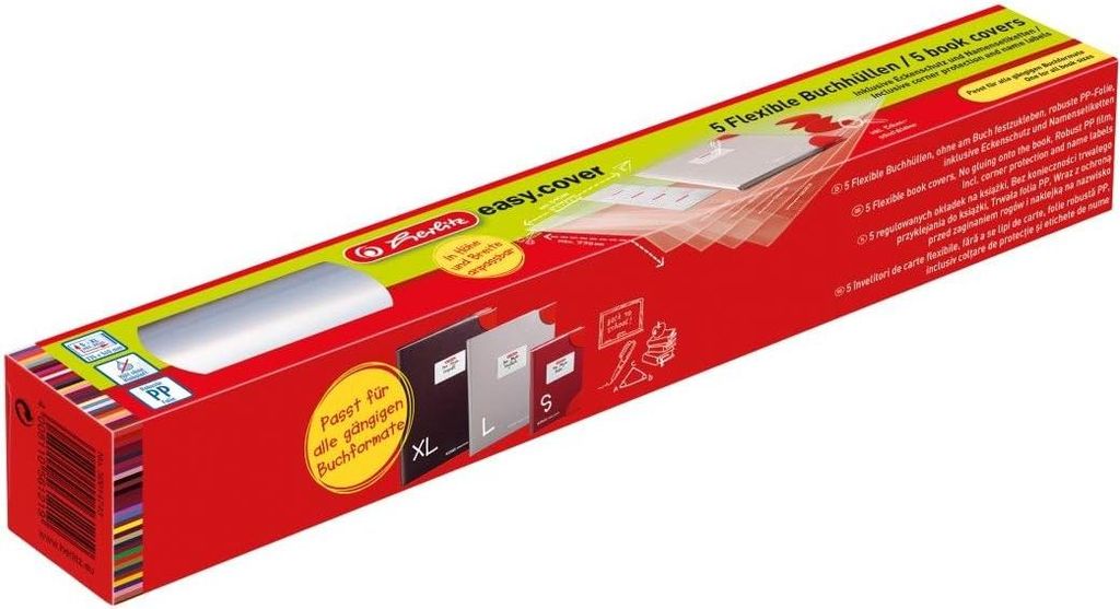 Okładka na książkę Herlitz 5szt z etykietami/klejem Zdjęcie produktu 