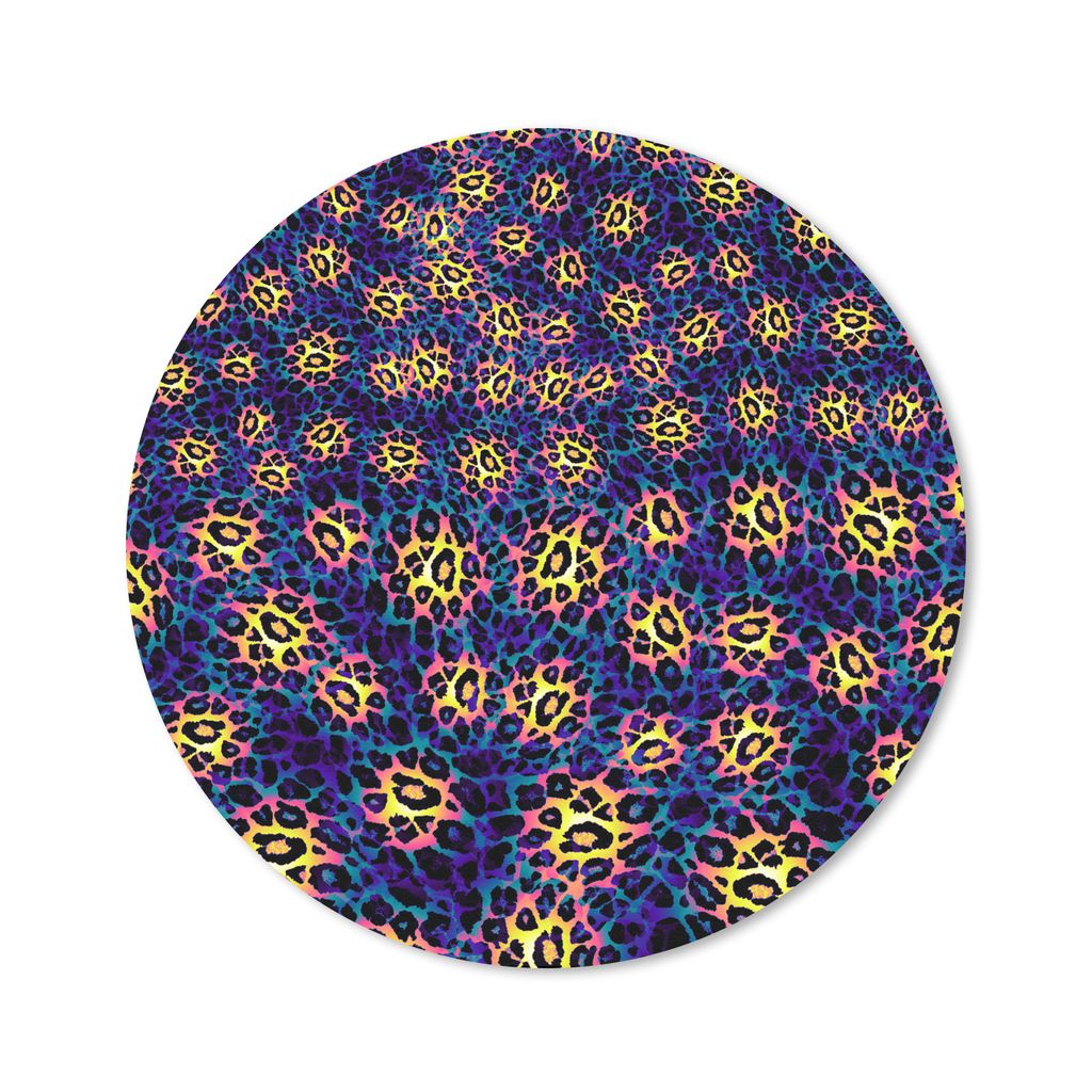 MuchoWow Mauspad Mousepad Leopard - Muster - Blau 20x20 cm - Mousepads - Maus Mat - Pad - Mausunterlage - Schreibtischmatte