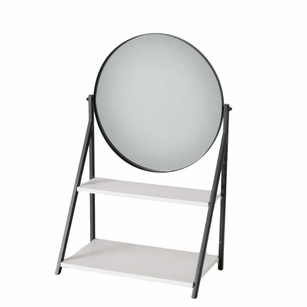Specchio Rotondo ACAPULCO 50,5 cm - Specchiera con Ripiano Design