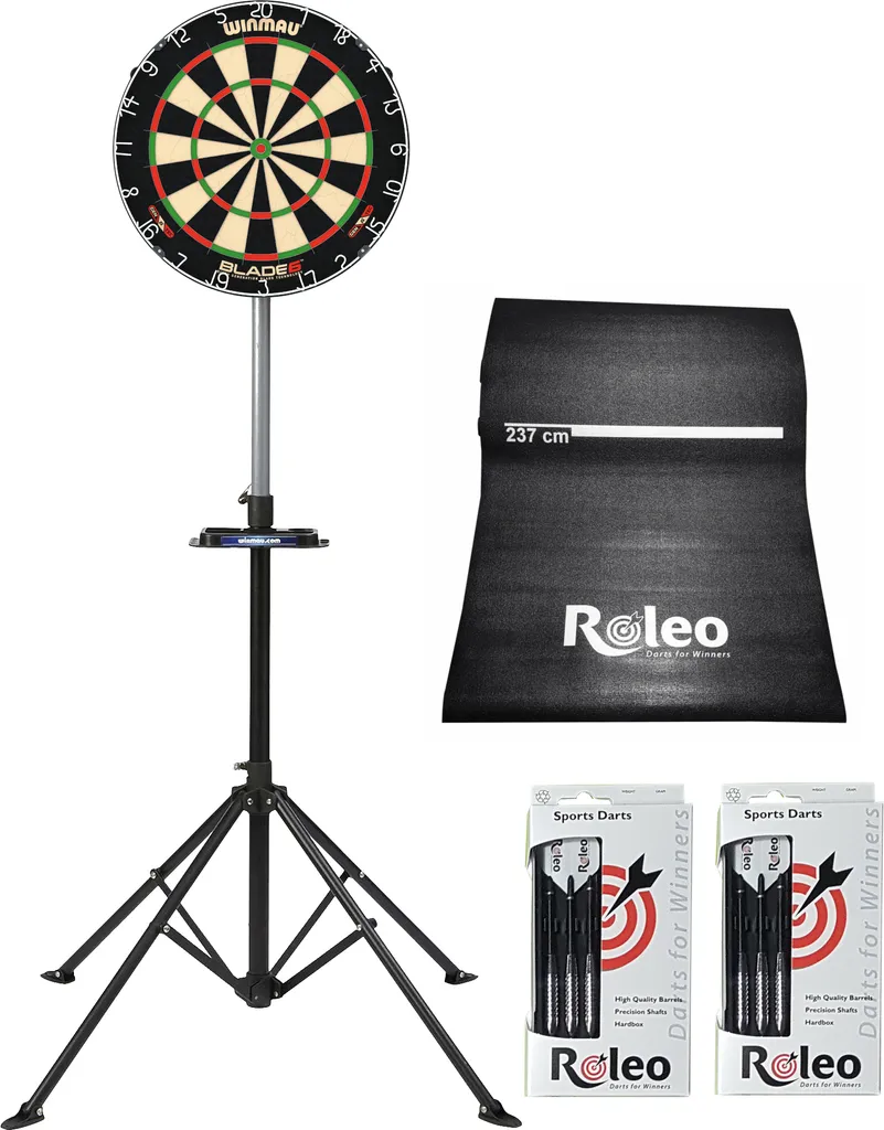 Jouez aux fléchettes sans trou au mur avec Winmau Blade 6 et support