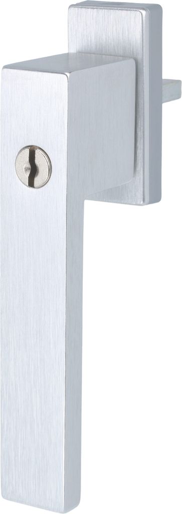 Fenstergriff Fensterolive Rasterolive Abschliessbar Einbruchschutz mit Schlüssel Silber eloxiert F1